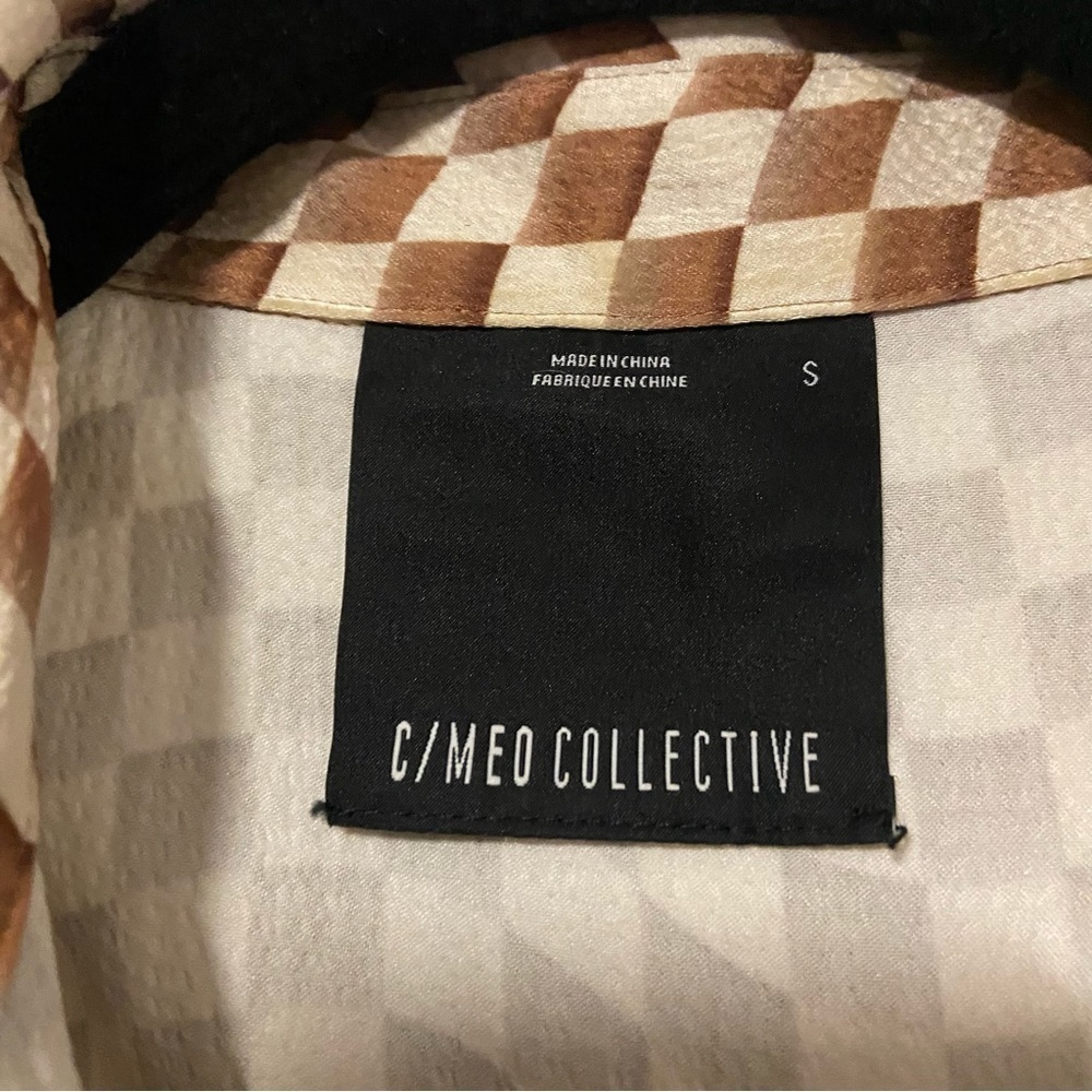 C/Meo Collective Check Oversized Button Up Brown/… - image 2